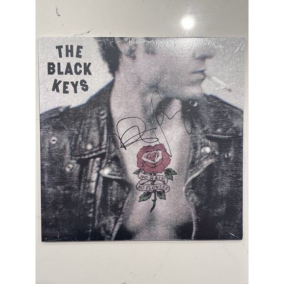 The Black Keys No Rain No Flowers Autographed Signed Sky Blue Vinyl LP - New #1